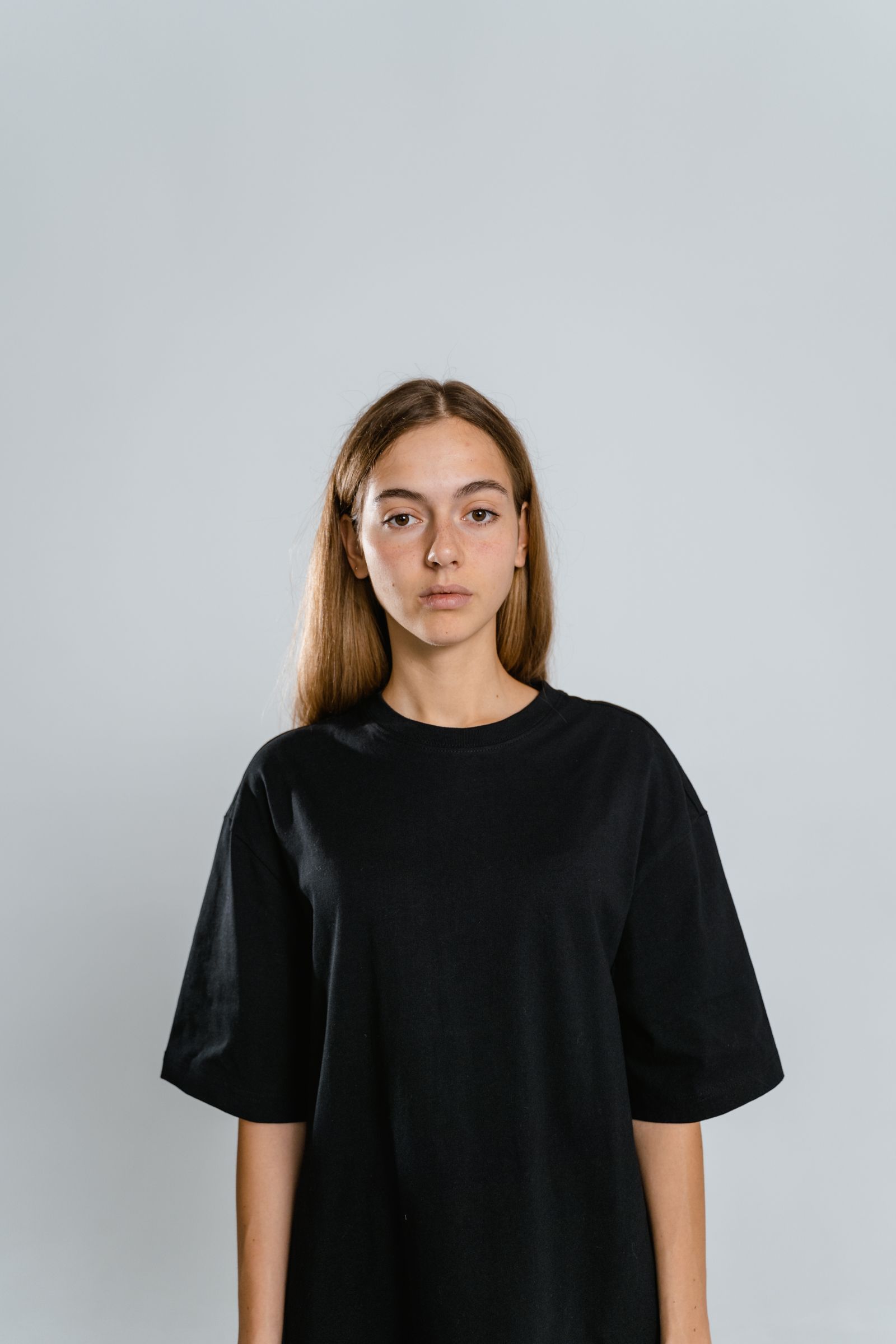 Blank black tee garment photo